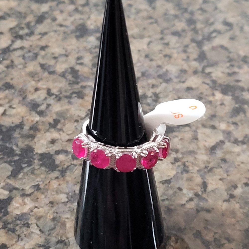 Bomb Party RBP2280 Unicorn Favorite Pink Sapphire .925 Sterling Silver Sz 6